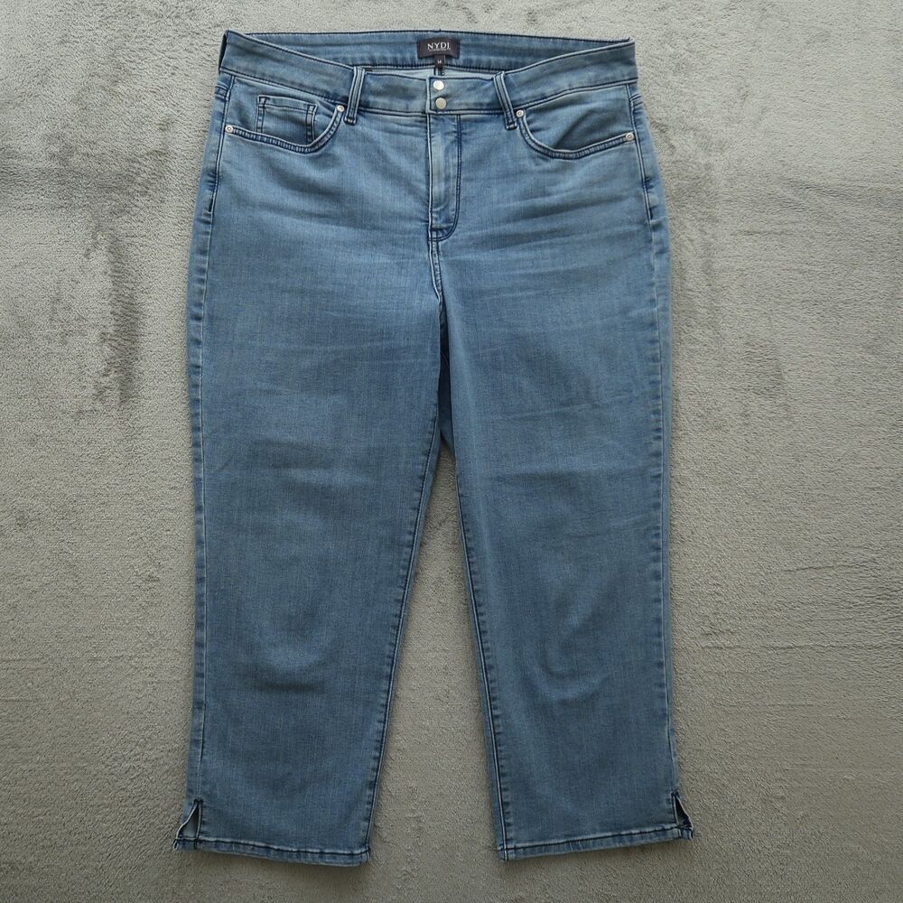 Not Your Daughters Jeans NYDJ Women's Size 14 High-Rise Cropped Denim 22" Inseam